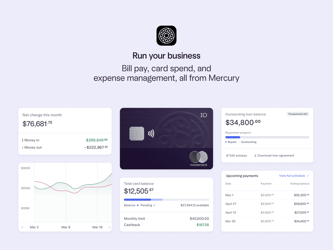 Run your business from Mercury