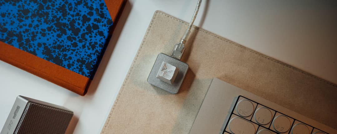 The finished Mercury Command macropad and keycap
